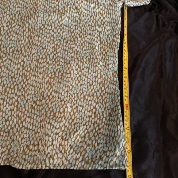 CAbi Blouse blue, green pebble pattern sheer lightweight - Picture 8 of 8